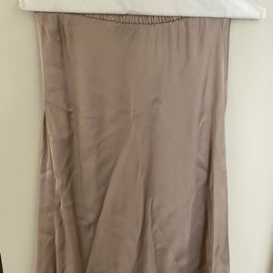 Zara beige slip skirt (slightly high low cut)